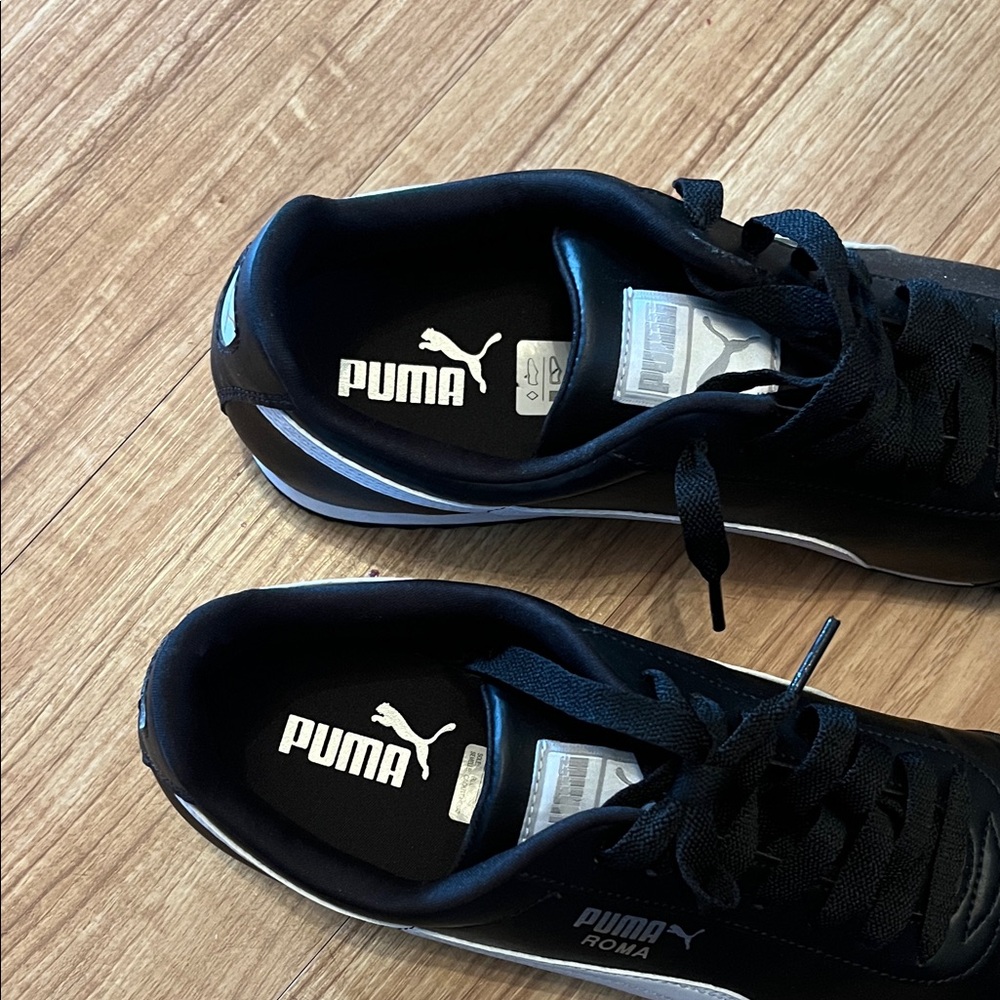PUMA Men's Black and White Sneakers, Size 11.5, 11 1/2 - Like New!! - Picture 5 of 7